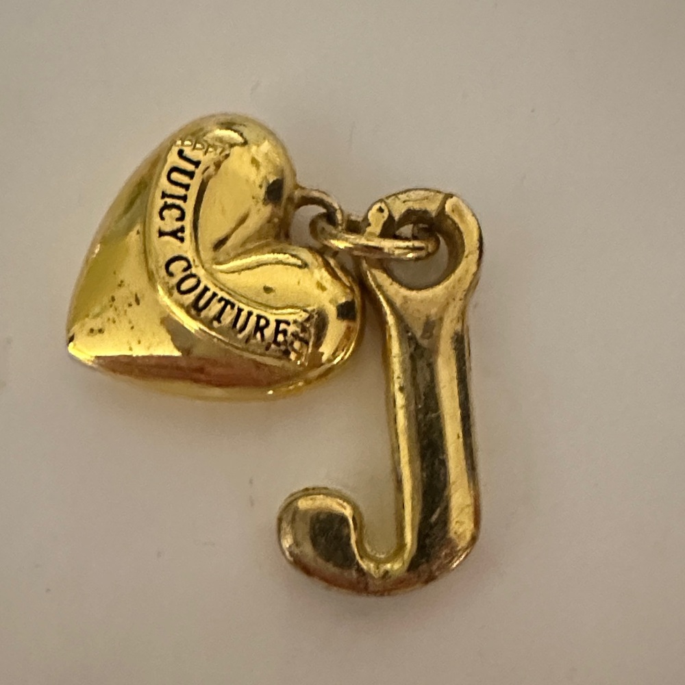 Juicy Couture Gold Heart and J Charm